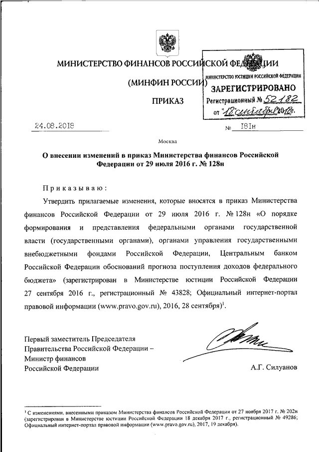 Министерство финансов Российской Федерации письмо 03-02-08/68090 от 24.09.2018. Приказ Минфина России. Приказ Министерства финансов Российской Федерации. Министерство финансов письмо №03-02-08/68090.