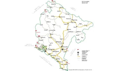 Карта черногория на русском языке