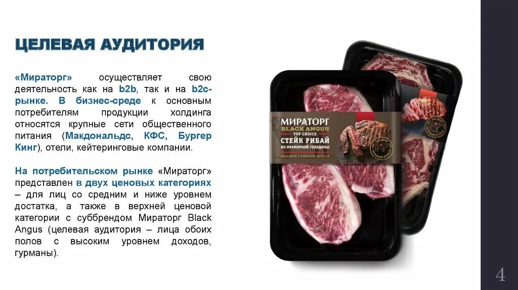 Три тип мираторг. Мираторг целевая аудитория. целевая аудитория колбасных изделий. целевая аудитория макдональдса.