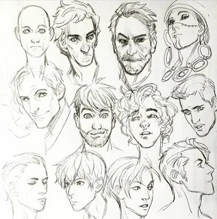 Man face drawing reference