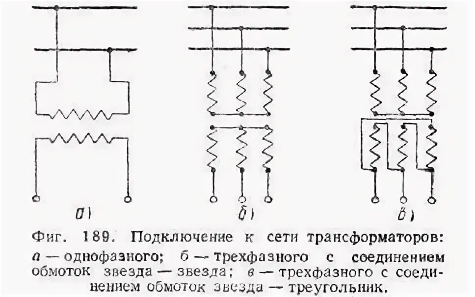 Включение трансформатора в сеть