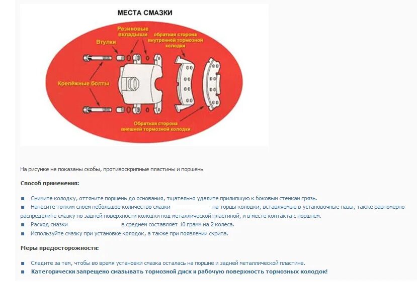 Нужно ли смазывать колодки. Смазка торцов тормозных колодок. Места смазки тормозных колодок. Места смазки тормозных колодок и суппортов. Места смазки тормозного суппорта.