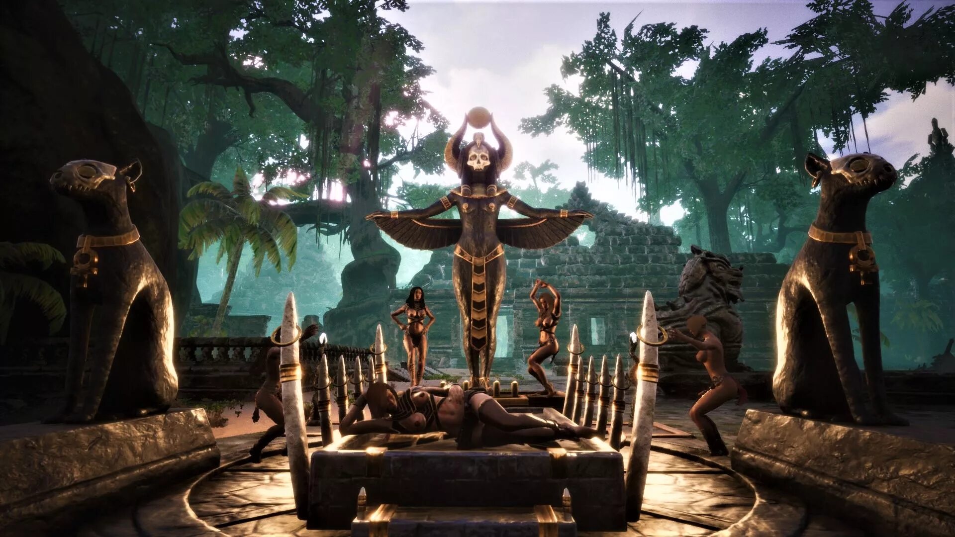 Conan exiles алтари. Деркето conan. деркето богиня конан. conan exiles богиня деркето. conan exiles храм деркето.