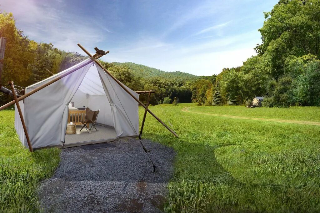 Under canvas