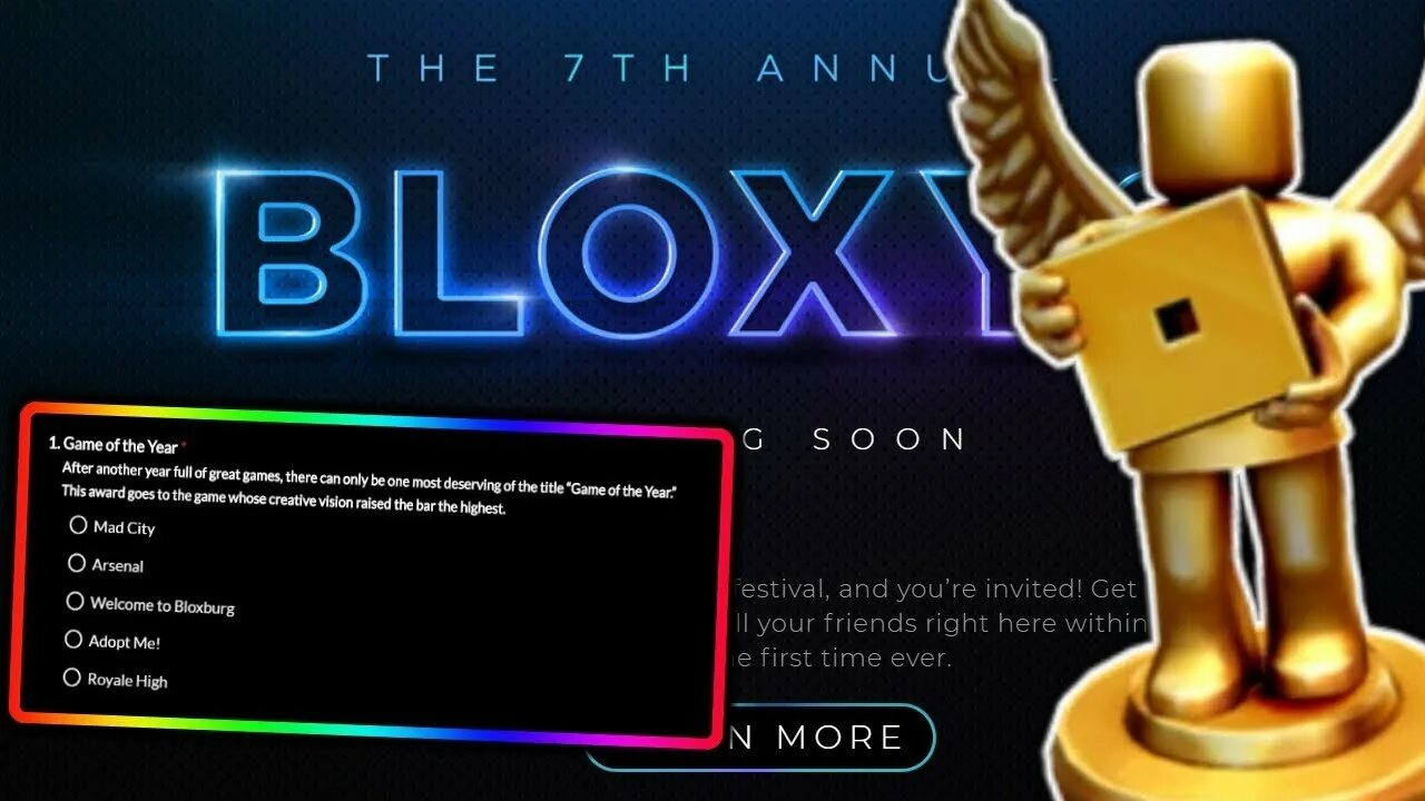 Roblox award. Bloxy РОБЛОКС. Что такое Bloxys в РОБЛОКС. Награды РОБЛОКС. Roblox Bloxy Awards.