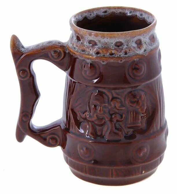 кружка пивная казак. кружка для пива "казак" 0,7 л. 7 л. 7 л. керамика ручной работы бокал казак 0.