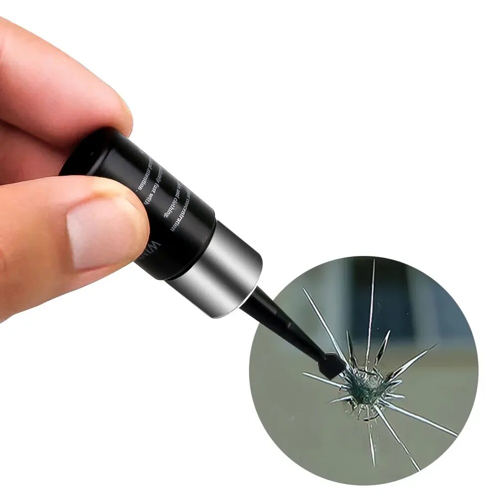 Automotive Glass Nano Repair Fluid. Windscreen Repair Resin. Windshield Repair Kit черный. Набор от сколов на лобовом стекле.