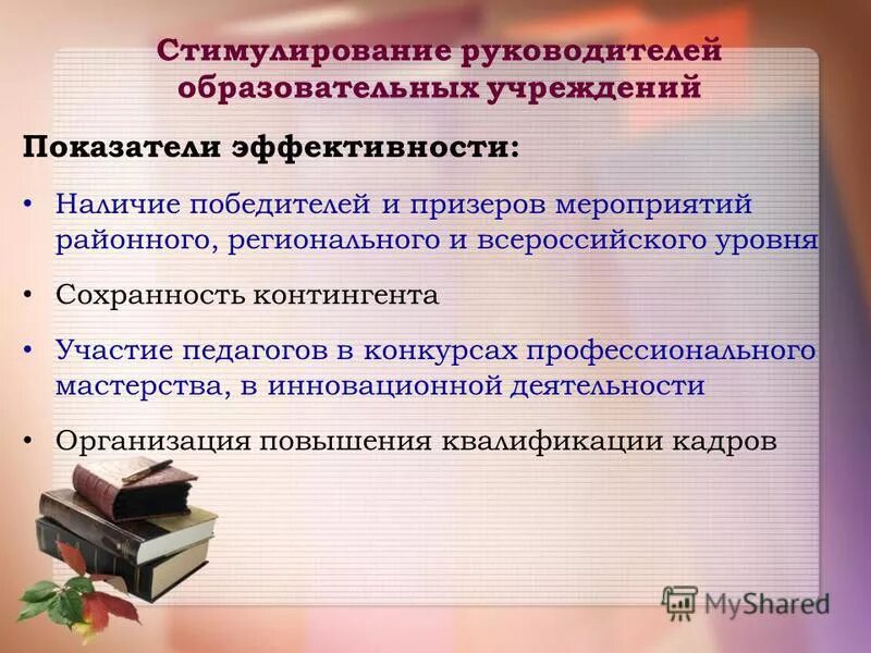 Стимулирование руководителей