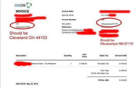 Invoice address