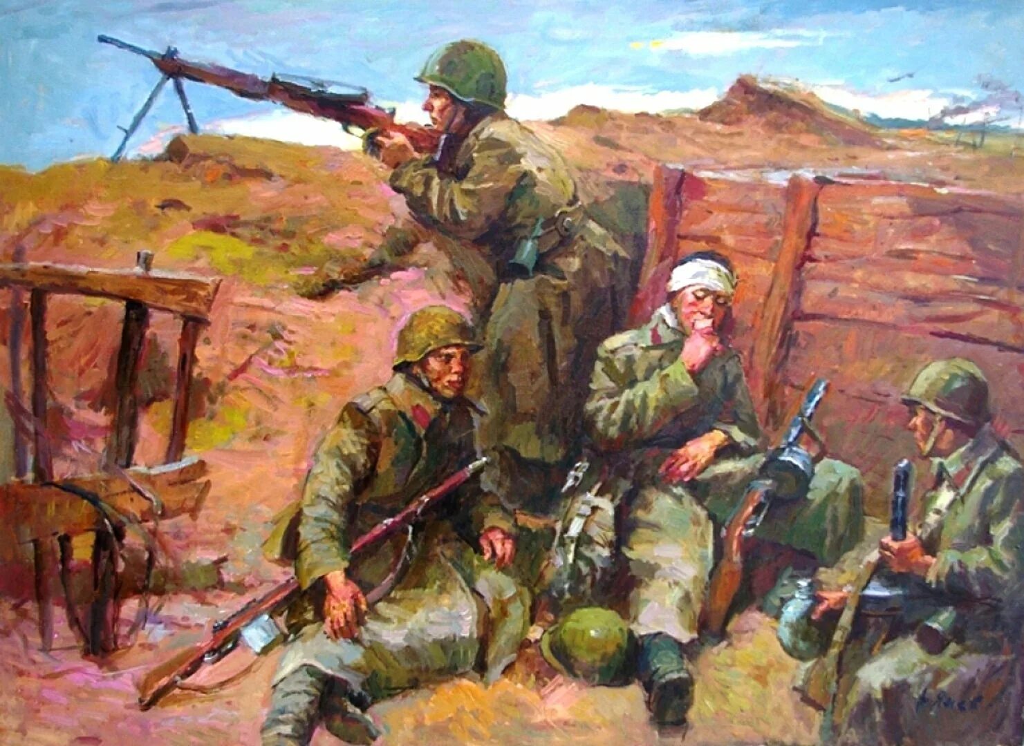 Военные картины. Рисунки на военную тему. Великая Отечественная живопись.
