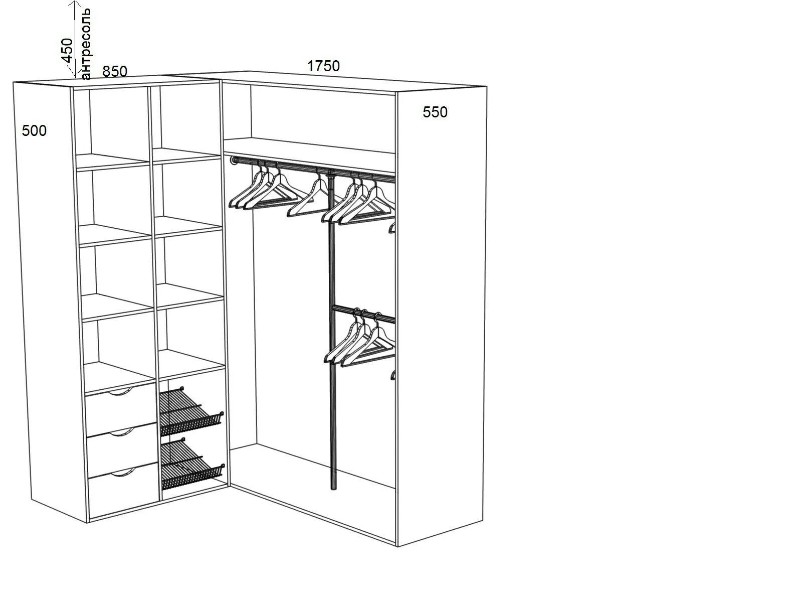1700 1 5. Проект шкафа. Чертеж шкафа. Схема угловой гардеробной. Встроенный шкаф чертеж.