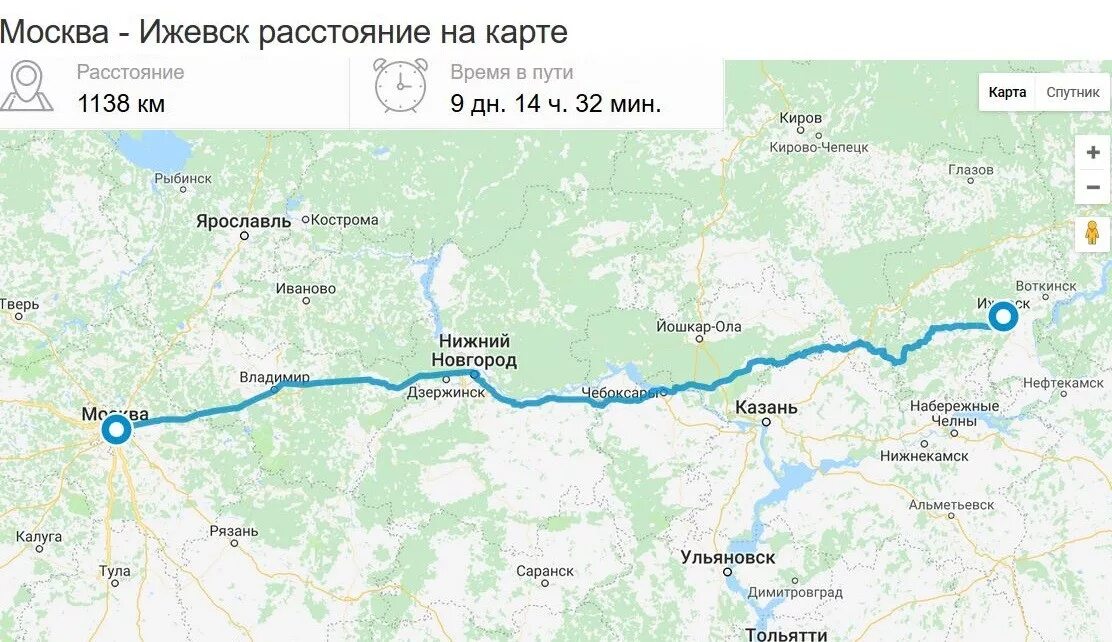 Москва казань ижевск