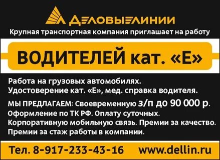 Деловые линии работа ногинск