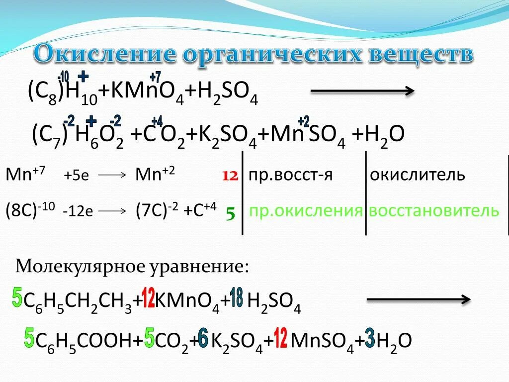 Органические окислительно восстановительные реакции. Окисление kmno4 органических веществ. Реакции полного окисления в органической химии. Реакция окисления органических веществ химия. Окислительно-восстановительные реакции органических веществ.