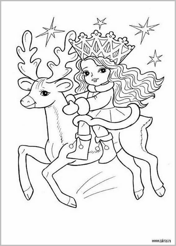 Kawaii reindeer coloring page. More Forest Animals coloring sheets on hellokids.