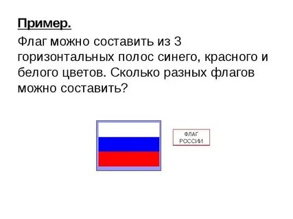Сколькими способами можно сделать трехцветный флаг