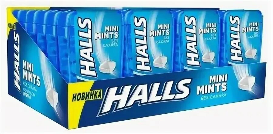 Halls mini mints без сахара