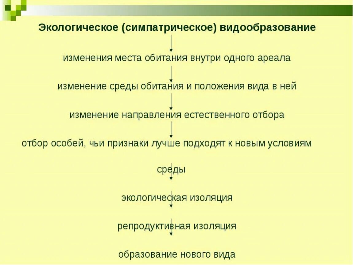 Схема симпатрического видообразования. Механизм экологического видообразования. Типы симпатрического видообразования. Этапы экологического видообразования биология 9 класс. Экологическое видообразование возникает в результате