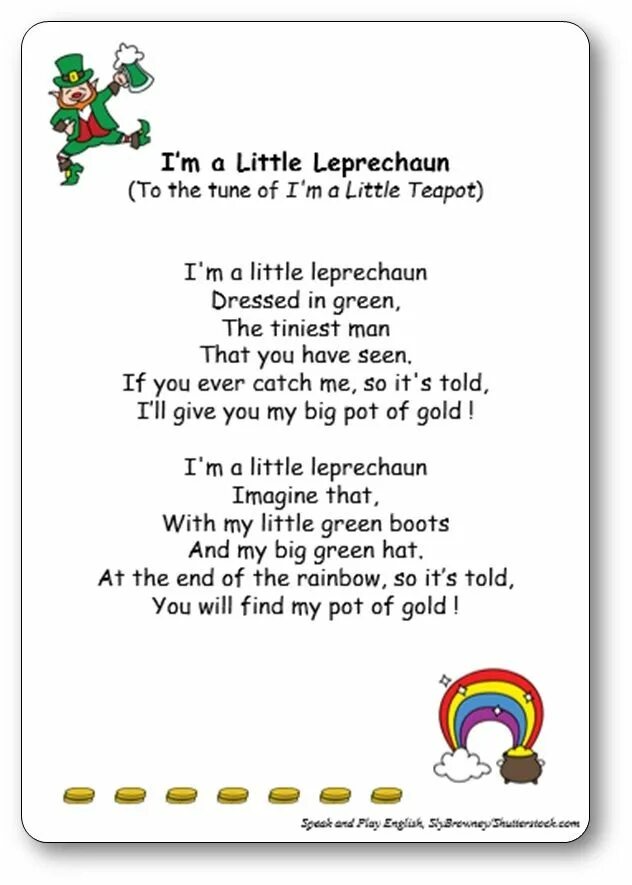 Give a little перевод на русский. I'M little Leprechaun текст. I am a little Leprechaun. Лепрекон poem. Песня i'm a little Leprechaun.