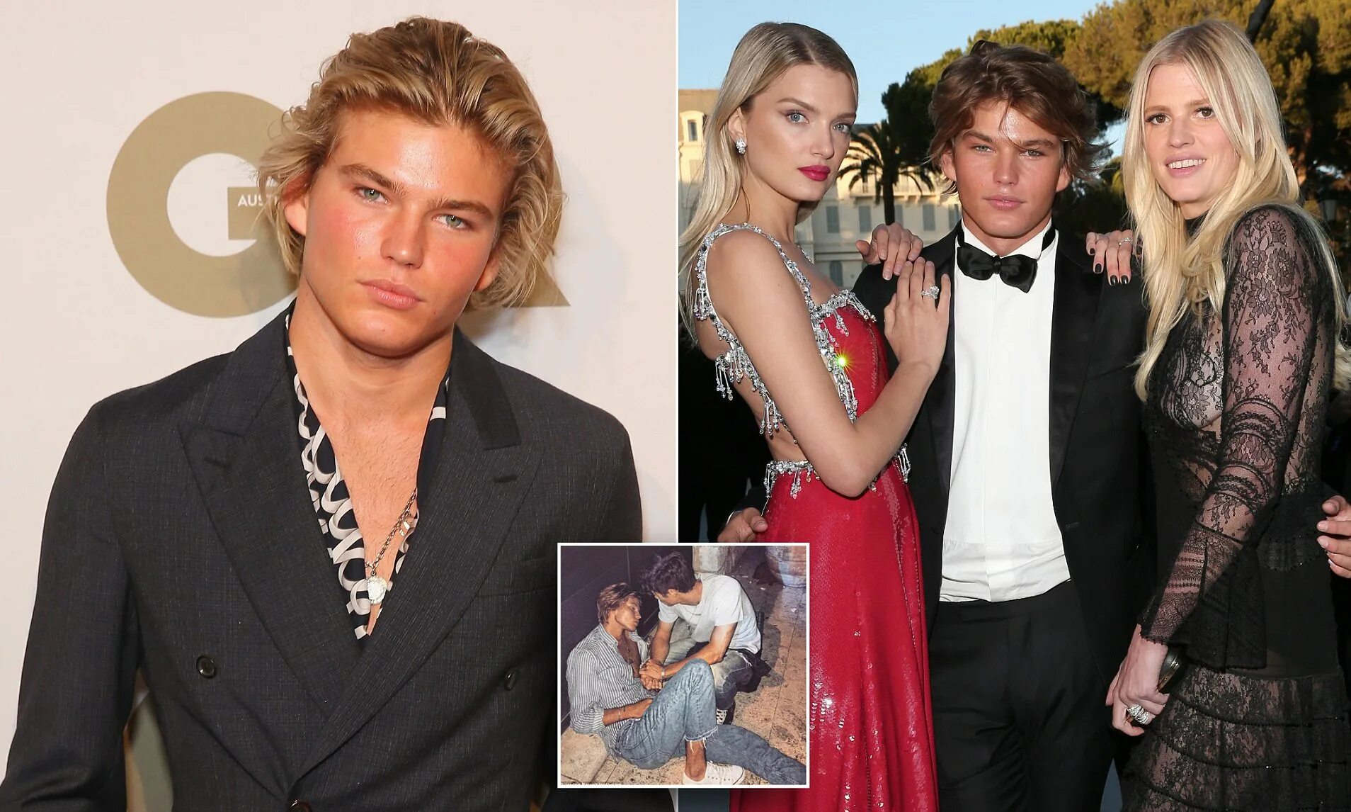 Jordan Barrett, 22, looks unrecognisable compared to his baby-faced modelling da