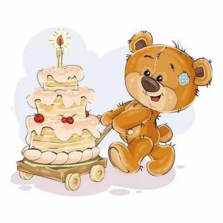Мишка на день рождения