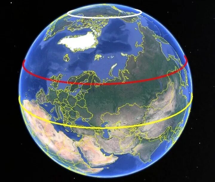 Какие есть полярные круги. Экватор Тропик Полярный круг. Северный Полярный круг Экватор Тропик. Экватор земли. Окружность земли.