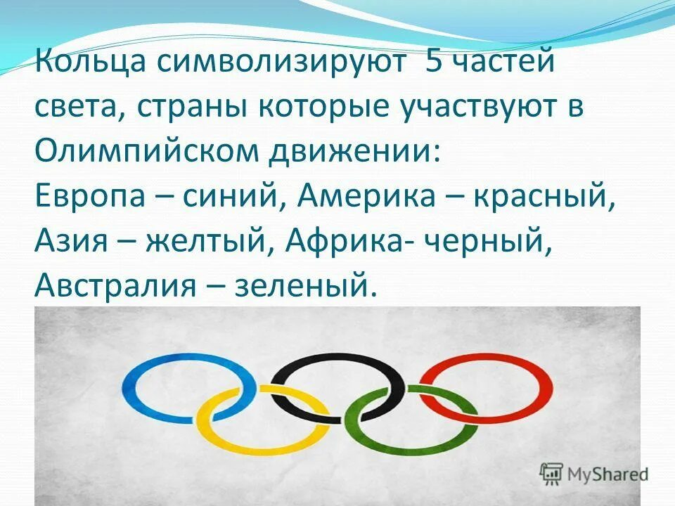 какое кольцо символизирует европу на олимпийском флаге