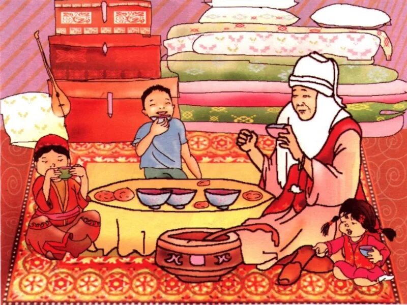 Дастархан рисунок для детей. Рисунок Наурыз для детей. Казахская семья рисунок. Рисунок әже.