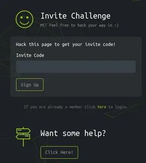 Web invite