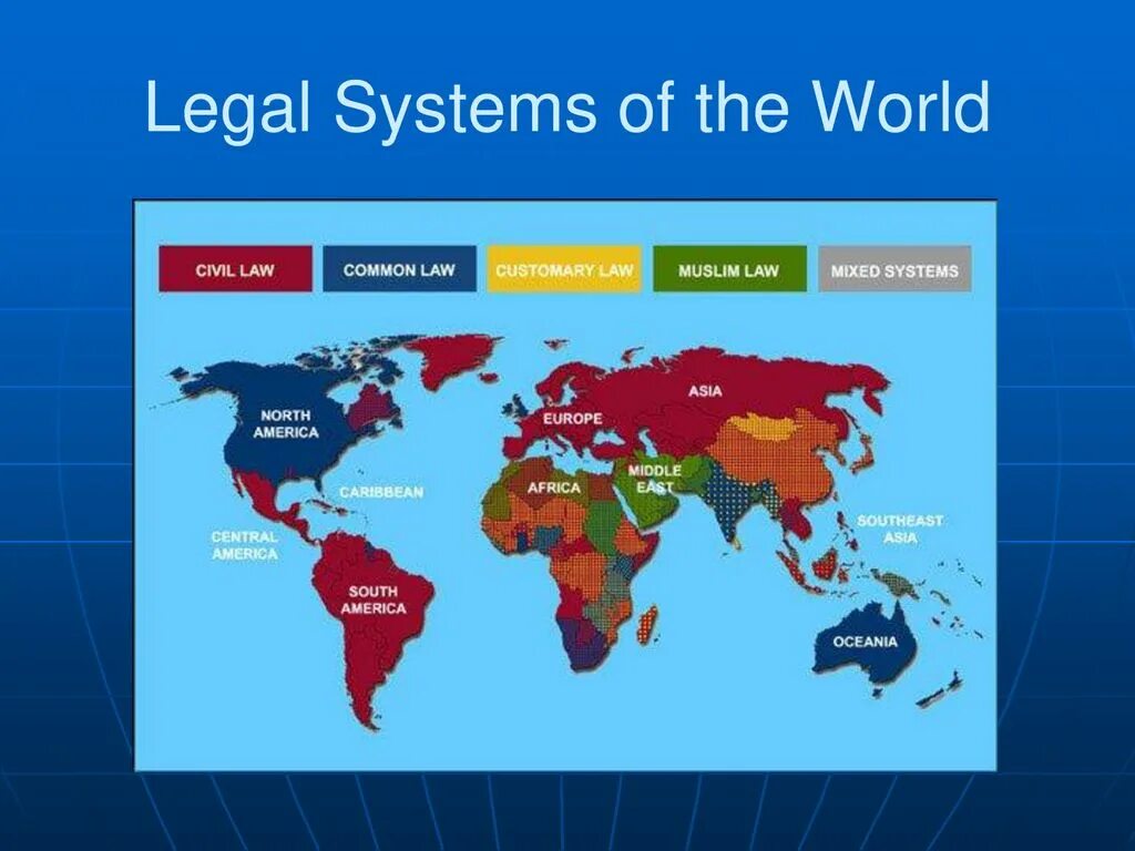 Страны англосаксонской системы. Правовые семьи карта. Романо-Германская правовая система карта.