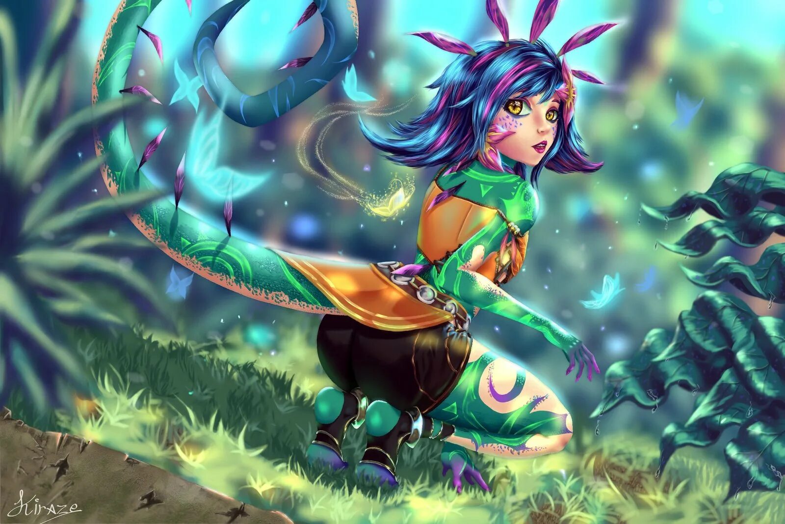 Лига легенд киви. Neeko лига легенд. League of Legends Нико. Лига легенд Neeko арт. Серафина из League of Legends арт.