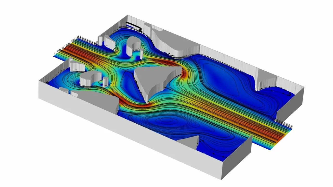 Вычислительная гидродинамика. Моделирование гидродинамики. КОМСОЛ Ansys. Гидродинамика потока турбулентность. COMSOL моделирование.