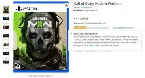 Call of duty бета тест