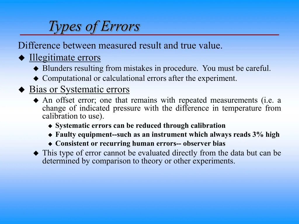 Error type count. Type of errors in experiment. mistake error разница. difference between error and mistake. measurement bias.