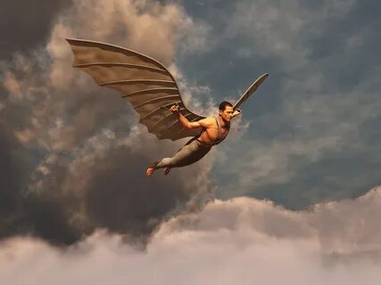 Flying but