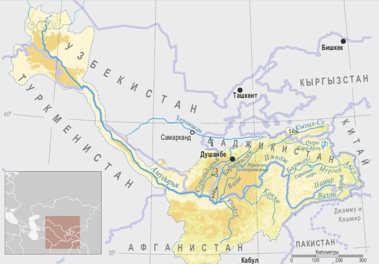 Реки Амударья и Сырдарья на карте. Великий Хорасан Мавераннахр.