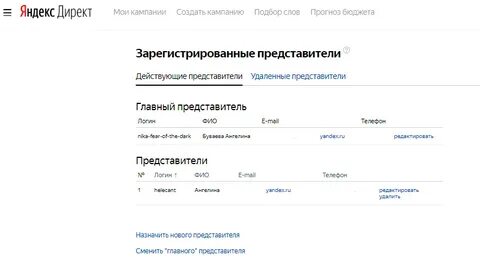 Директ мои кампании
