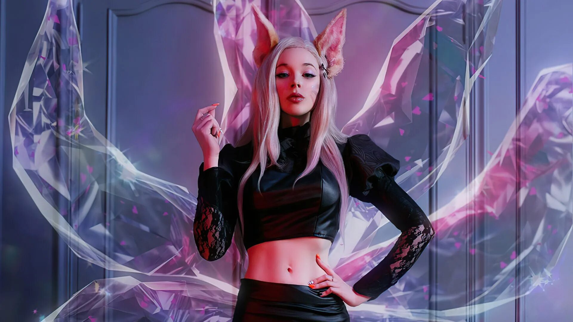 Cosplay 4. Ари КДА косплей. Ahri KDA Cosplay. Ари лига легенд косплей. Косплей обои.