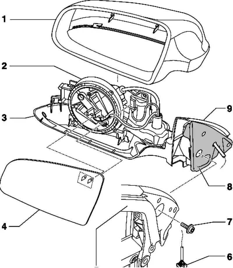 Разобрать корпус зеркала Фольксваген Пассат б 6. Боковое зеркало разбор корпуса е39. Разобрать правое наружное зеркало Мазда 6 gg.