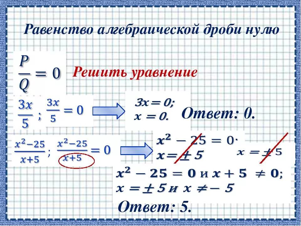 Как решить равенство дробей. Дроби равенство дробей. уравнения с алгебраическими дробями. равенство алгебраической дроби нулю. уравнение дробь равна нулю.