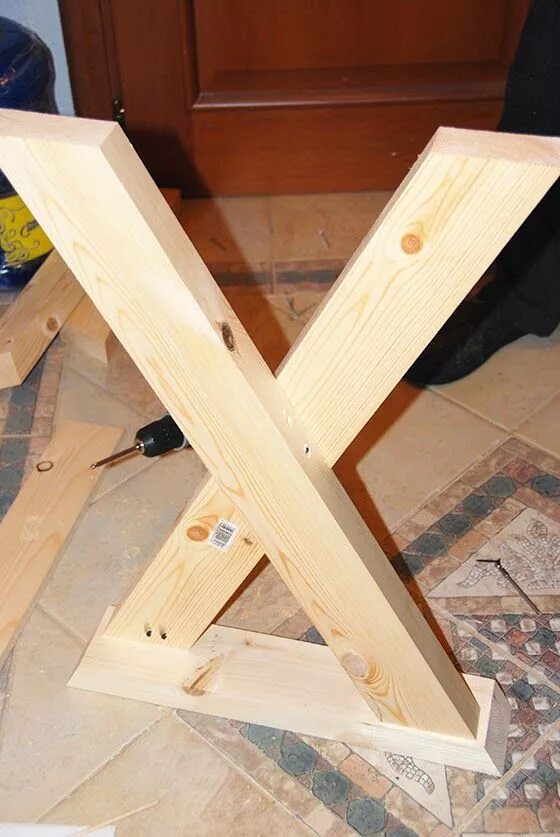 Ножки для стола из досок. Х образные ножки для стола из дерева. Ножки для стола деревянные. Подстолье для стола из досок. Самодельные ножки