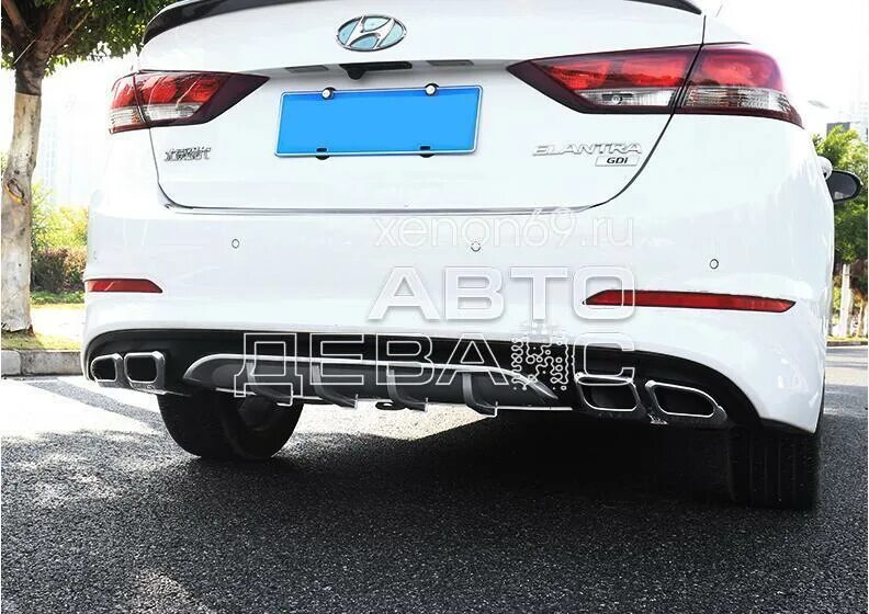 Диффузор элантра. Задний диффузор elantra ad. хендай элантра диффузор.