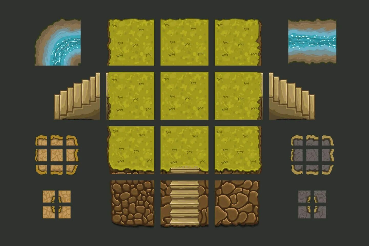 Tile entities. Тайлсет травы 2d. tileset трава 2в. тайлсет земли 2д. тайлсет подземелья 32x32.