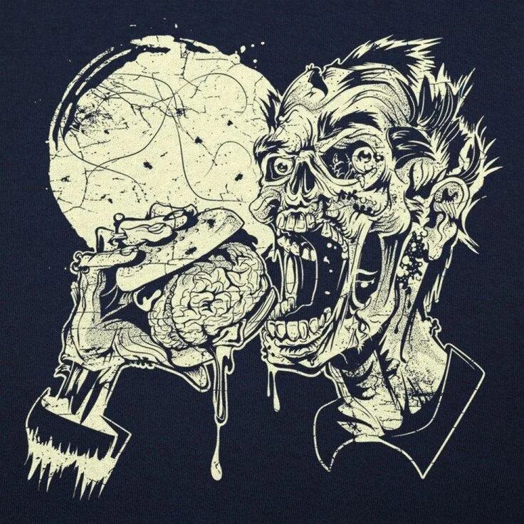 Zombie brain. Мозг арт.