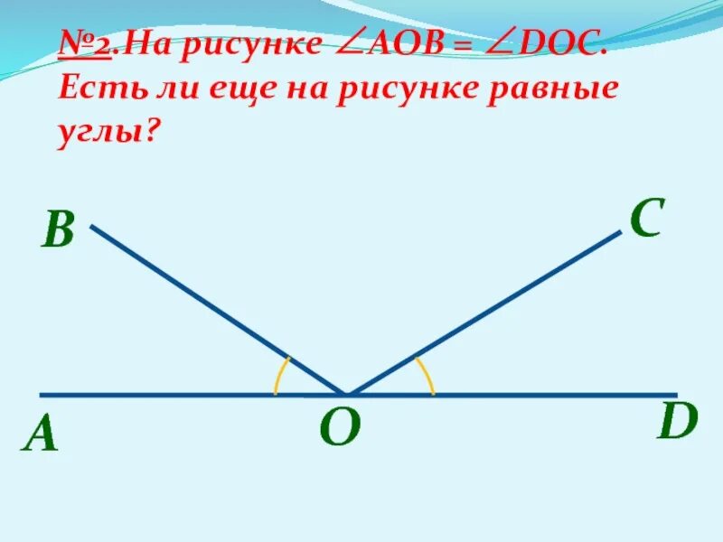 Определение равных углов