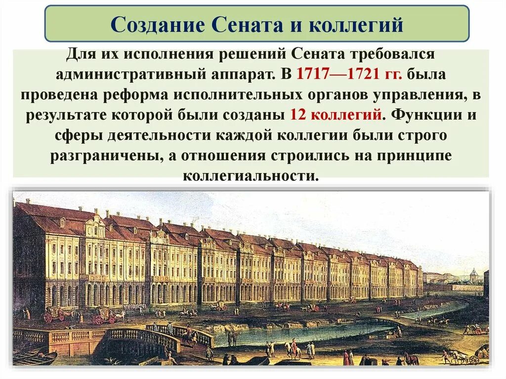 В каком году было создание сената. Учреждение коллегии 1717-1721. учреждение коллегий в россии. учреждение сената и коллегий. учреждение сената и коллегий при петре 1.