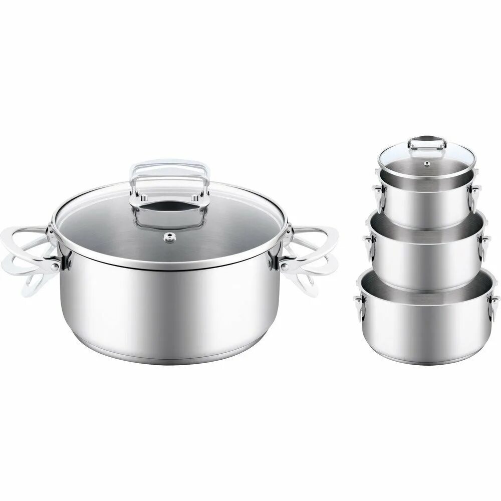 Кастрюля tefal c5485382. Набор сковород nadoba maruska. Кастрюли со складными ручками. Кастрюли со складными ручками. Кастрюля со складными ручками.