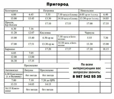 Нижегородская область город бор расписание автобуса 3