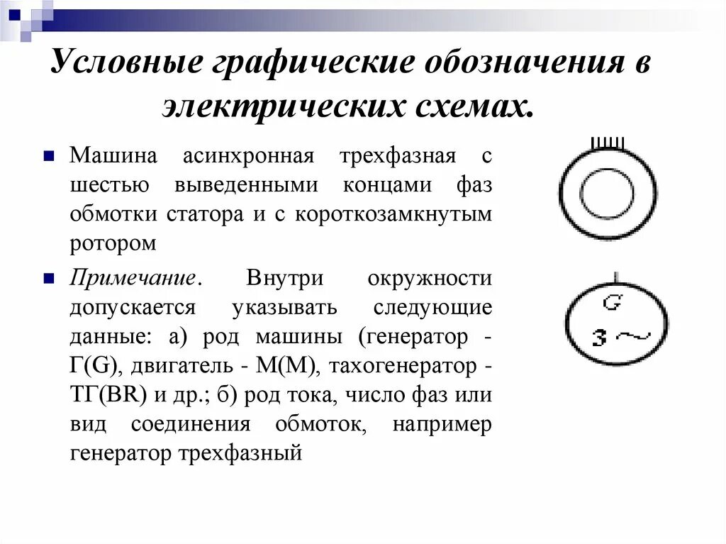 Обозначение асинхронного двигателя