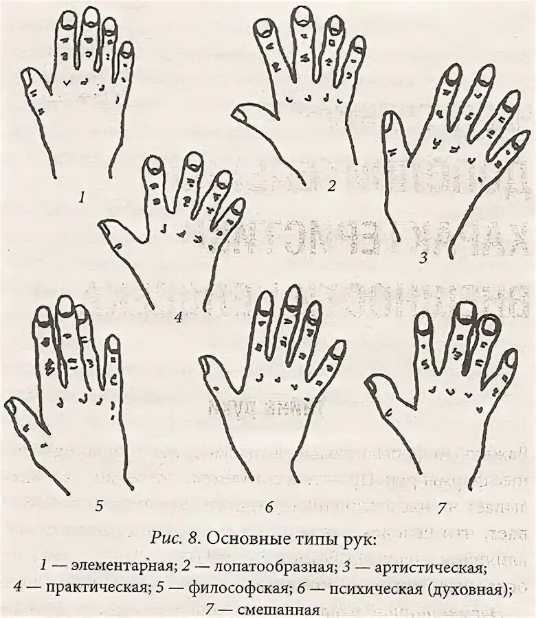 Что говорит форма рук. Форма кисти руки. типы кистей рук. элементарный тип руки. лопатообразный тип руки.
